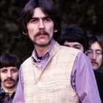 George Harrison poses with the Beatles during a photo shoot at Ringo’s house for Life Magazine in 1967