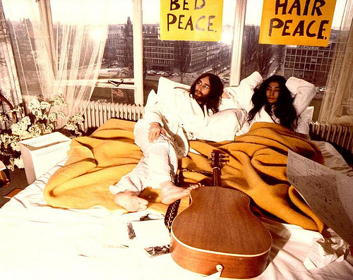 John and Yoko bed-in
