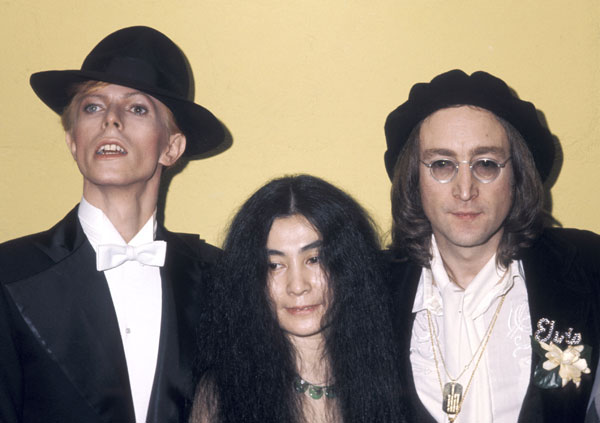 John Lennon David Bowie with Yoko Ono