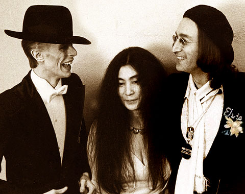 John Lennon David Bowie with Yoko Ono