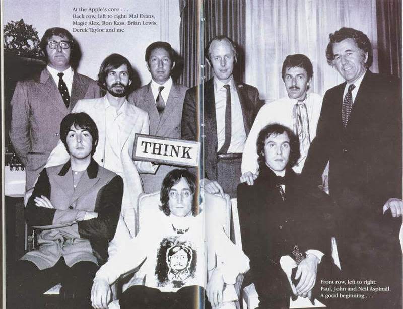 Magic Alex Mardas with Paul McCartney and John Lennon and others at Apple
