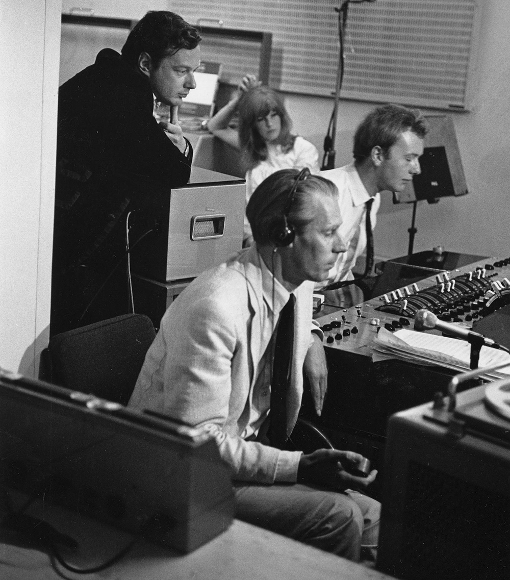 Brian Epstein, George Martin and Geoff Emerick