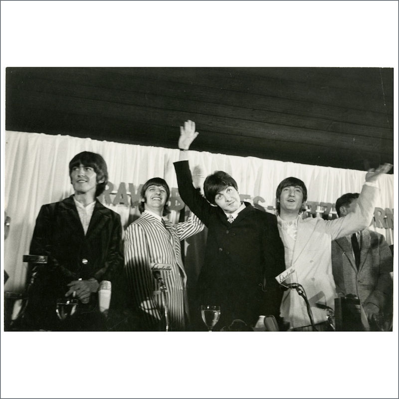 The Beatles at a press conference at the Hotel Bayerischer Hof, Munich, Germany on 23rd June 1966