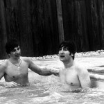 Ringo Starr and John Lennon swimming in Miami. February 1964