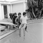 The Beatles poolside in Bel Air in California during their tour of the USA, August 1964