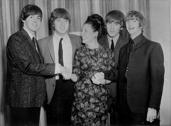 Binny Lum with The Beatles at the Southern Cross Hotel, Melbourne on June 14th 1964